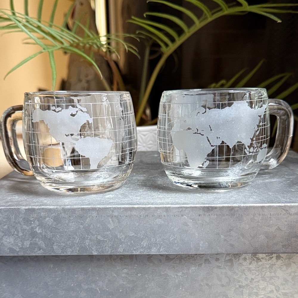 VINTAGE NESTLE Globe Coffee Cups (Set of 2)